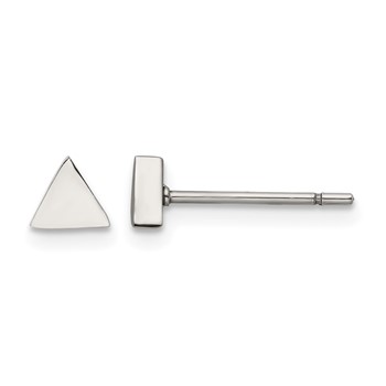 Chisel Stainless Steel Polished Triangle Post Earrings