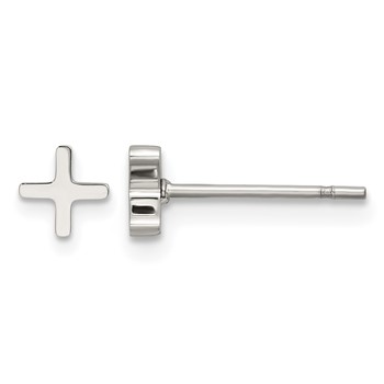 Chisel Stainless Steel Polished X Post Earrings