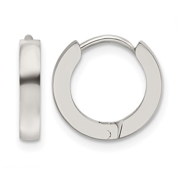 Chisel Stainless Steel Polished 2.2mm Hinged Hoop Earrings