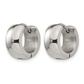 Chisel Stainless Steel Polished 6mm Hinged Hoop Earrings — alternate view