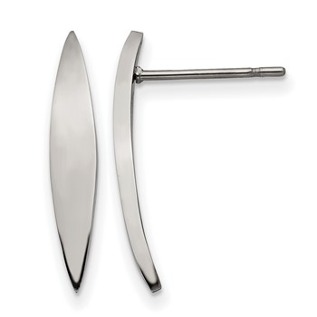 Stainless Steel Polished Post Earrings