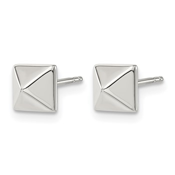 Chisel Stainless Steel Polished 6mm Stud Post Earrings — alternate view