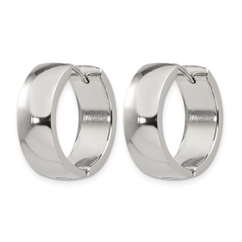 Chisel Stainless Steel Polished 6mm Hinged Hoop Earrings — alternate view