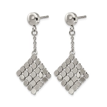 Stainless Steel Polished Post Dangle Earrings — alternate view