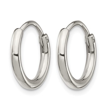 Chisel Stainless Steel Polished 2mm Endless Hoop Earrings — alternate view