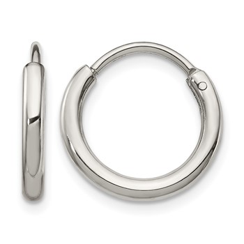 Chisel Stainless Steel Polished 2mm Endless Hoop Earrings