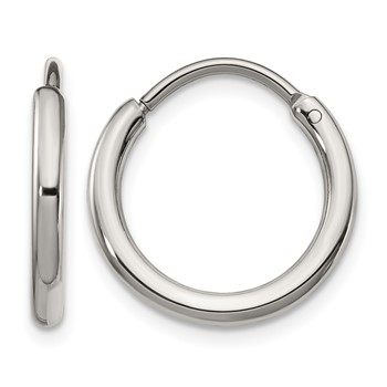 Chisel Stainless Steel Polished 2mm Endless Hoop Earrings