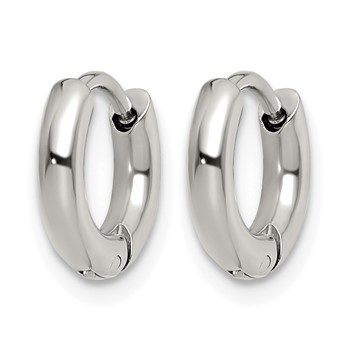 Chisel Stainless Steel Polished 2.5mm Hinged Hoop Earrings — alternate view