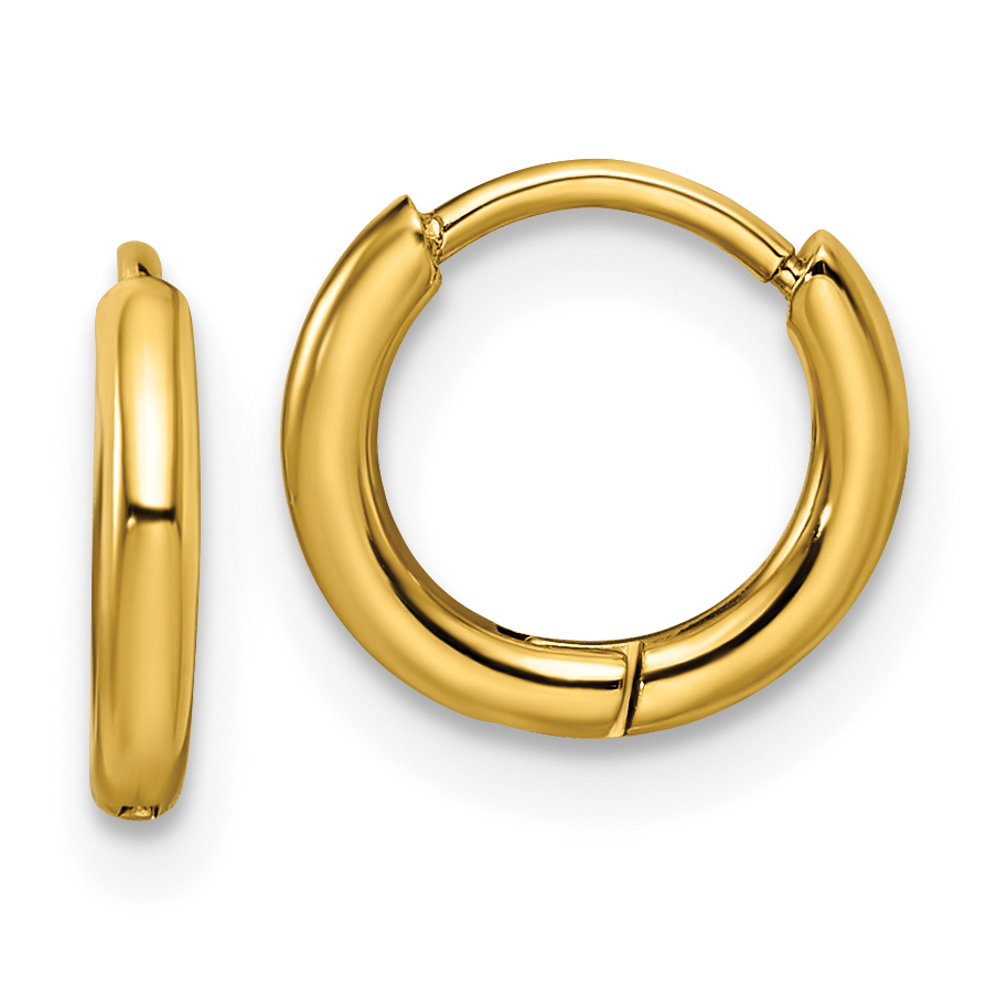 Solid 14k Gold Hinged Hoop Earrings - T. Anthony Jewelers