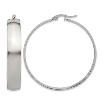 Chisel Stainless Steel Polished 9mm Hoop Earrings