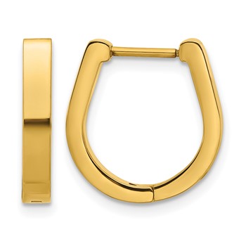 Chisel Stainless Steel Polished Yellow IP-plated 3mm Hoop Earrings