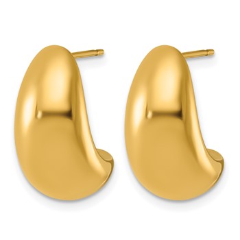 Chisel Stainless Steel Polished Yellow IP-plated Graduated C-Hoop Earrings — alternate view