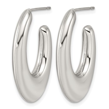 Chisel Stainless Steel Polished Teardrop Dangle Post Earrings — alternate view