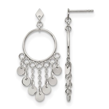 Chisel Stainless Steel Polished Post Dangle Earrings