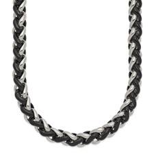 Image of Chisel Stainless Steel Polished Black IP-plated 24 inch Necklace