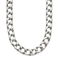 Image of Chisel Stainless Steel Polished 24 inch Square Link Necklace