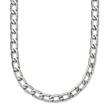 Chisel Stainless Steel Polished 24 inch Open Link Necklace