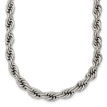 Chisel Stainless Steel Polished 6mm 18 inch Rope Chain
