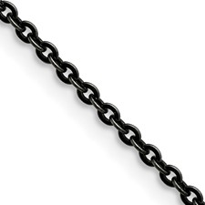 Image of Chisel Stainless Steel Oxidized 18 inch Cable Chain