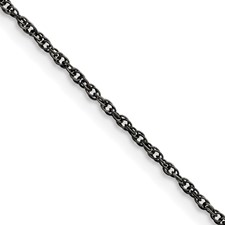 Image of Chisel Stainless Steel Oxidized 2mm 18 inch Fancy Link Chain
