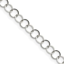 Image of Chisel Stainless Steel Polished 22 inch Fancy Link Chain