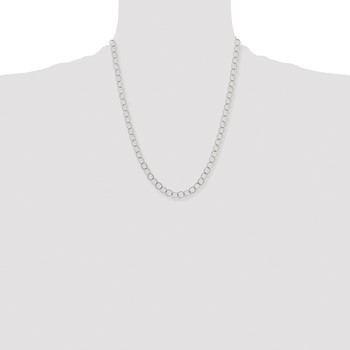 Stainless Steel Polished 8mm Circle Link 22in Necklace — alternate view