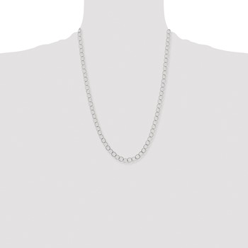 Stainless Steel Polished 8mm Circle Link 24in Necklace — alternate view