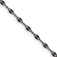 Image of Chisel Stainless Steel Oxidized 2.5mm 16 inch Fancy Chain