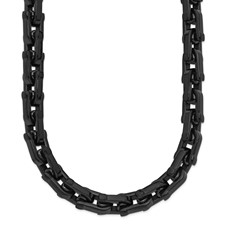 Image of Chisel Stainless Steel Polished Black IP-plated 20 inch Link Necklace