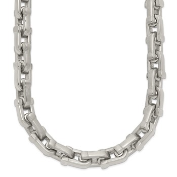 Chisel Stainless Steel Brushed and Polished 24 inch Necklace
