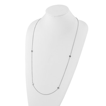 Stainless Steel Polished Circles with CZ Necklace — alternate view