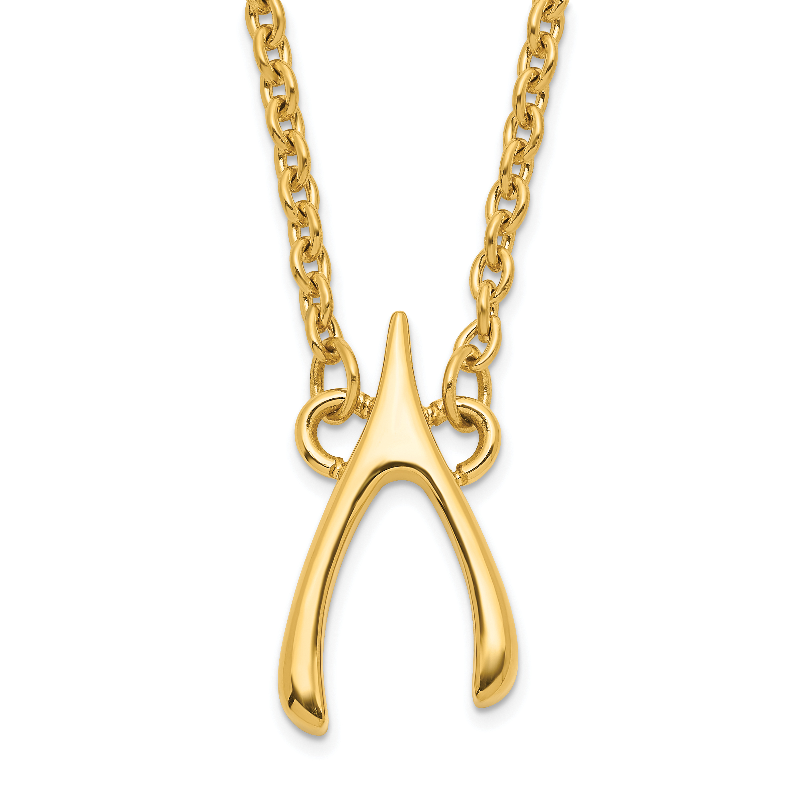 Gold Wishbone Pendant Necklace | Ele Kalon Jewelry – Elekalon