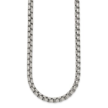 Chisel Stainless Steel Polished 24 inch Rounded Box Chain — alternate view