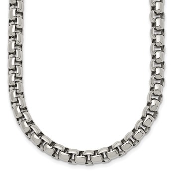 Chisel Stainless Steel Polished 24 inch Rounded Box Chain