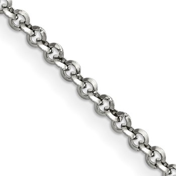 Chisel Stainless Steel Polished 3.2mm 16 inch Rolo Chain