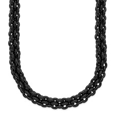 Image of Chisel Stainless Steel Polished Black IP-plated 24 inch Necklace