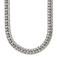 Image of Chisel Stainless Steel Polished 24 inch Double Curb Chain Necklace