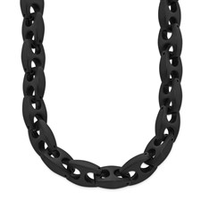 Image of Chisel Stainless Steel Brushed Black IP-plated 24 inch Link Necklace