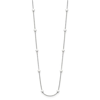 Chisel Stainless Steel Polished Stars on a 35 inch Cable Chain Necklace — alternate view