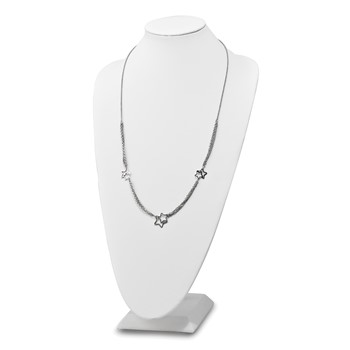 Stainless Steel Polished Star Multi Strand 30in Necklace — alternate view