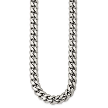 Chisel Stainless Steel Polished 10mm 20 inch Curb Link Necklace — alternate view