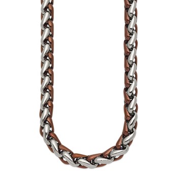 Chisel Stainless Steel Polished Brown IP-plated 24 inch Necklace — alternate view