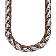 Image of Chisel Stainless Steel Polished Brown IP-plated 24 inch Necklace