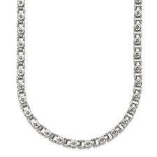 Image of Chisel Stainless Steel Polished 24 inch Fancy Circle Link Chain