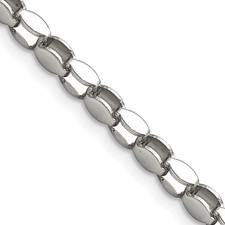 Image of Stainless Steel Polished Fancy Link 24in Chain