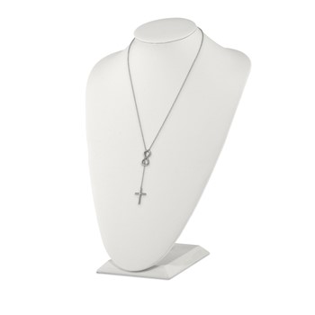 Chisel Stainless Steel Polished Cross/Infinity Adjustable up to 25 inch Slipon Cable Chain Necklace — alternate view