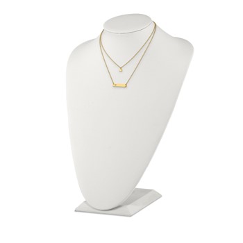 Chisel Stainless Steel Polished Yellow IP-plated Heart and Bar Multi Strand 15.5 inch Cable Chain with a 1.5 inch Extension Necklace — alternate view