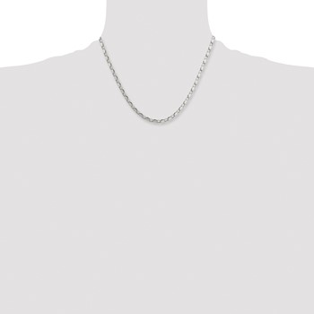 Stainless Steel Polished Fancy Link 18in Chain — alternate view