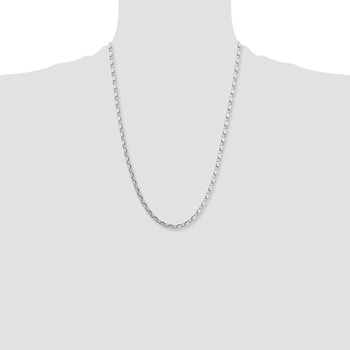 Stainless Steel Polished Fancy Link 24in Chain — alternate view