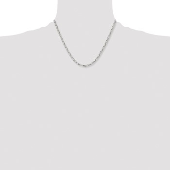 Stainless Steel Polished Fancy Link 18in Chain — alternate view